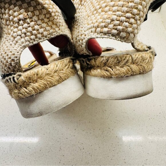 Pimientos Espadrille Calf Hair Genuiine Leather Animal Print Ankle Strap Sz 40 - Picture 12 of 13